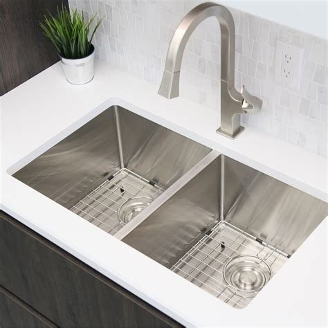 stainless steel kitchen sink 30 inch cabinet|30 inch undermount double sink.